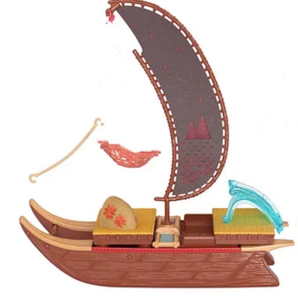 Moana Adventure Sailboat Toy with Brown and Blue Accents